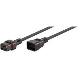 Linkqage 2M C19 F To C20 M Lockable Power Cable Black