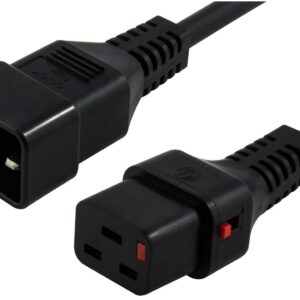 2M C19 F TO C20 M Lockable Power Cable Red