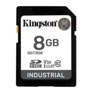 Kingston 8GB MicroSDHC Industrial C10 A1 PSLC Card + SD Adapter