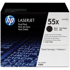 HP 55X Black Toner Cartridge Dual Pack