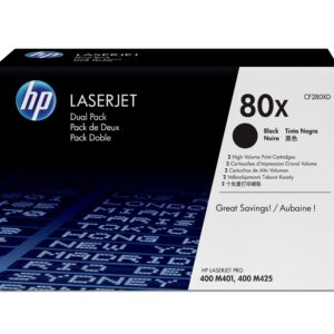 HP 80X Black Dual Pack LaserJet Toner Cartridge